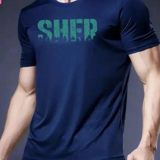 blue t-shirt