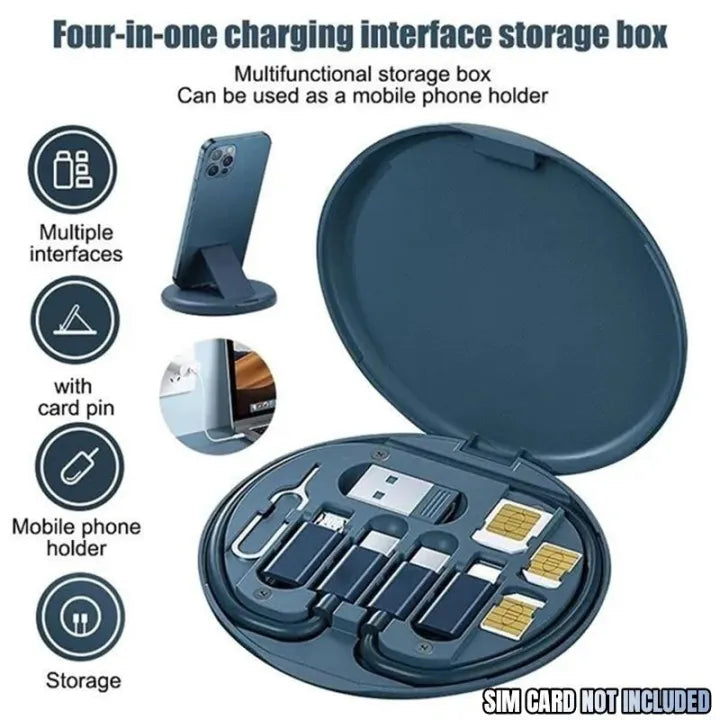 Multi Function Data Cable Mobile Phone Holder Storage Box